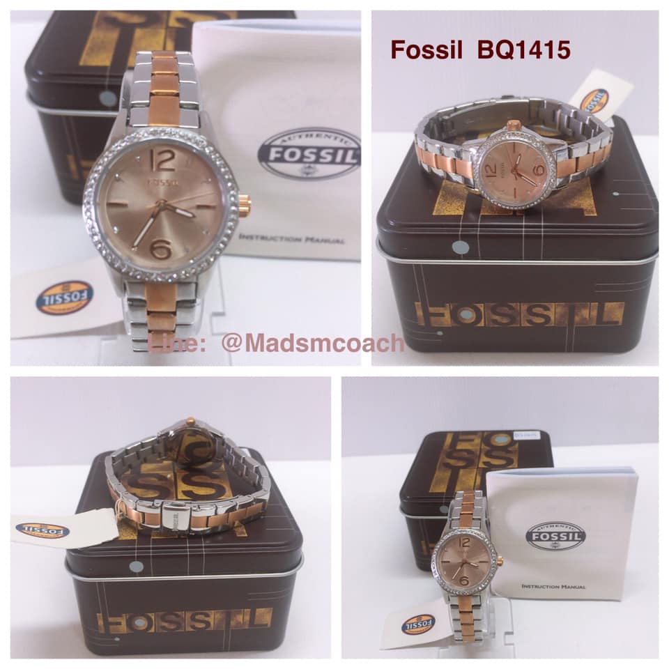 นาฬิกาข้อมือสตรี Fossil BQ1415 Silver-Rosegold ของแท้
