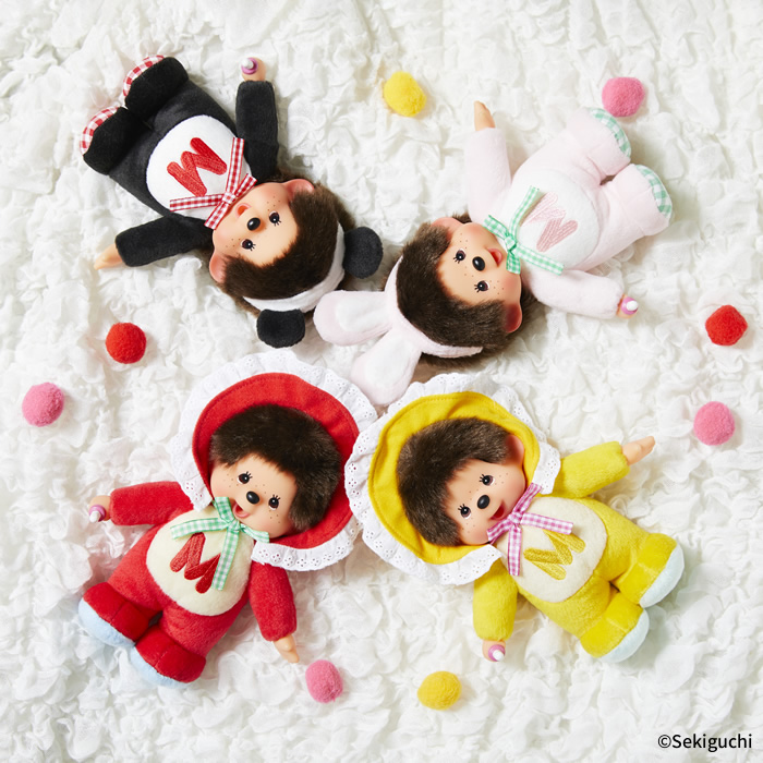 [PRE-ORDER] ตุ๊กตาม่อนชิชิ ครบเซ็ท 4 ตัว Monchhichi Retro Chic Series 4 pcs Size S นำเข้าจากญี่ปุ่น レトロチックモンチッチ Sサイズ