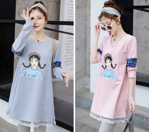 เสื้อคลุม แขนยาว ผ้าคอตต้อน ต่อปลายลูกไม้ เนื้อนิ่ม ใส่สบาย น่ารักค่ะ