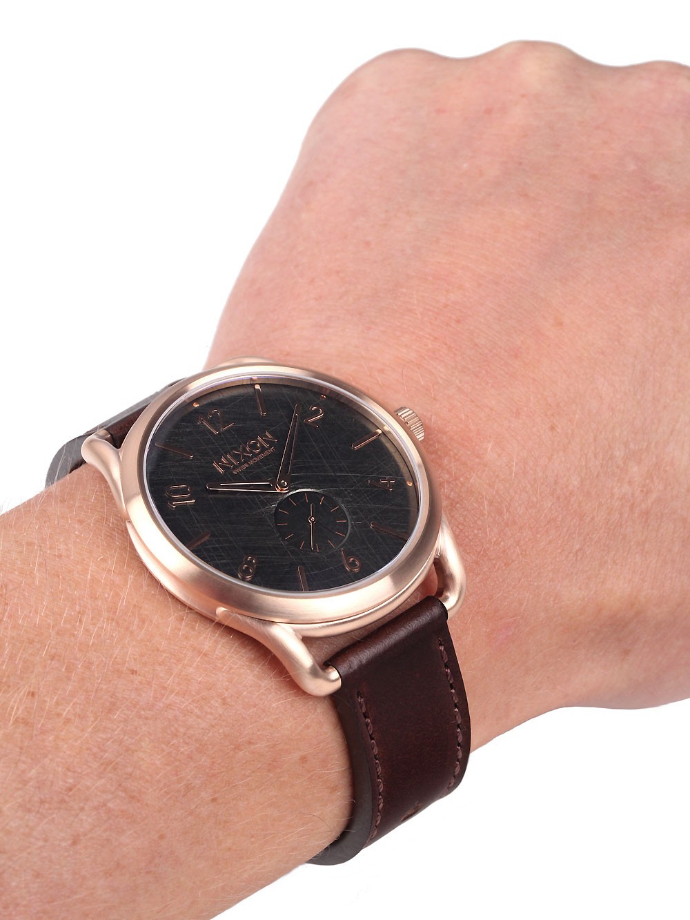 Nixon A465-1890-00 นาฬิกาผู้ชาย C45 Leather Quartz Men's Watch