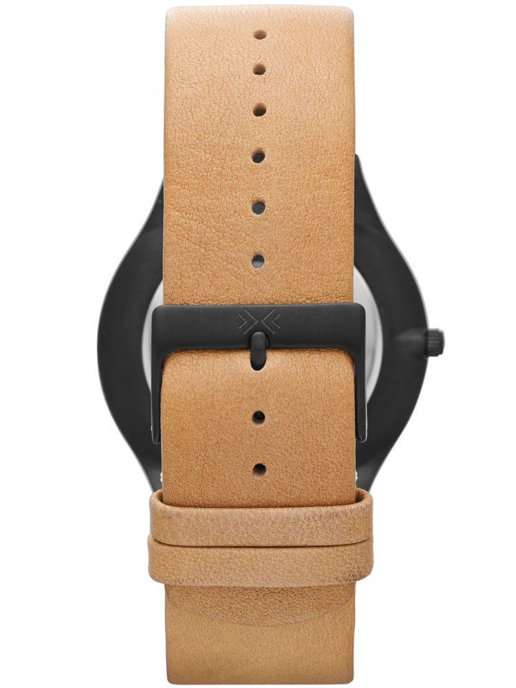 Skagen SKW6114 นาฬิกาผู้ชาย Grenen Multi-Function Black Dial Brown Leather Quartz Men's Watch