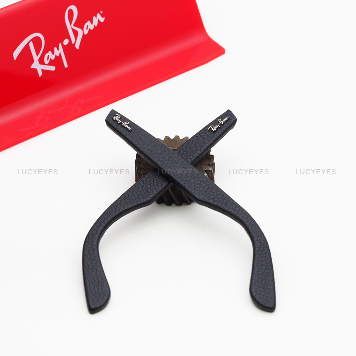 ขาแว่น RAYBAN แท้ 100% RB2140F WAYFARER หนังแท้ สี BLACK (ดำ)