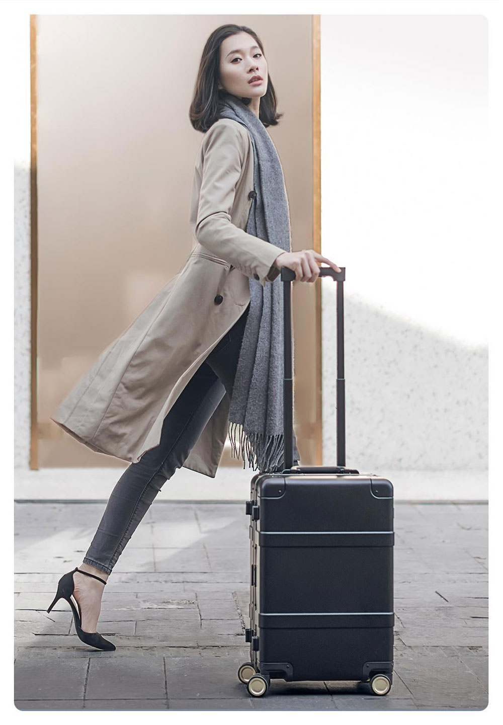 90FUN Smart Metal Travel Suitcase 20" - กระเป๋าเดินทางอัจฉริยะขนาด 20 นิ้ว