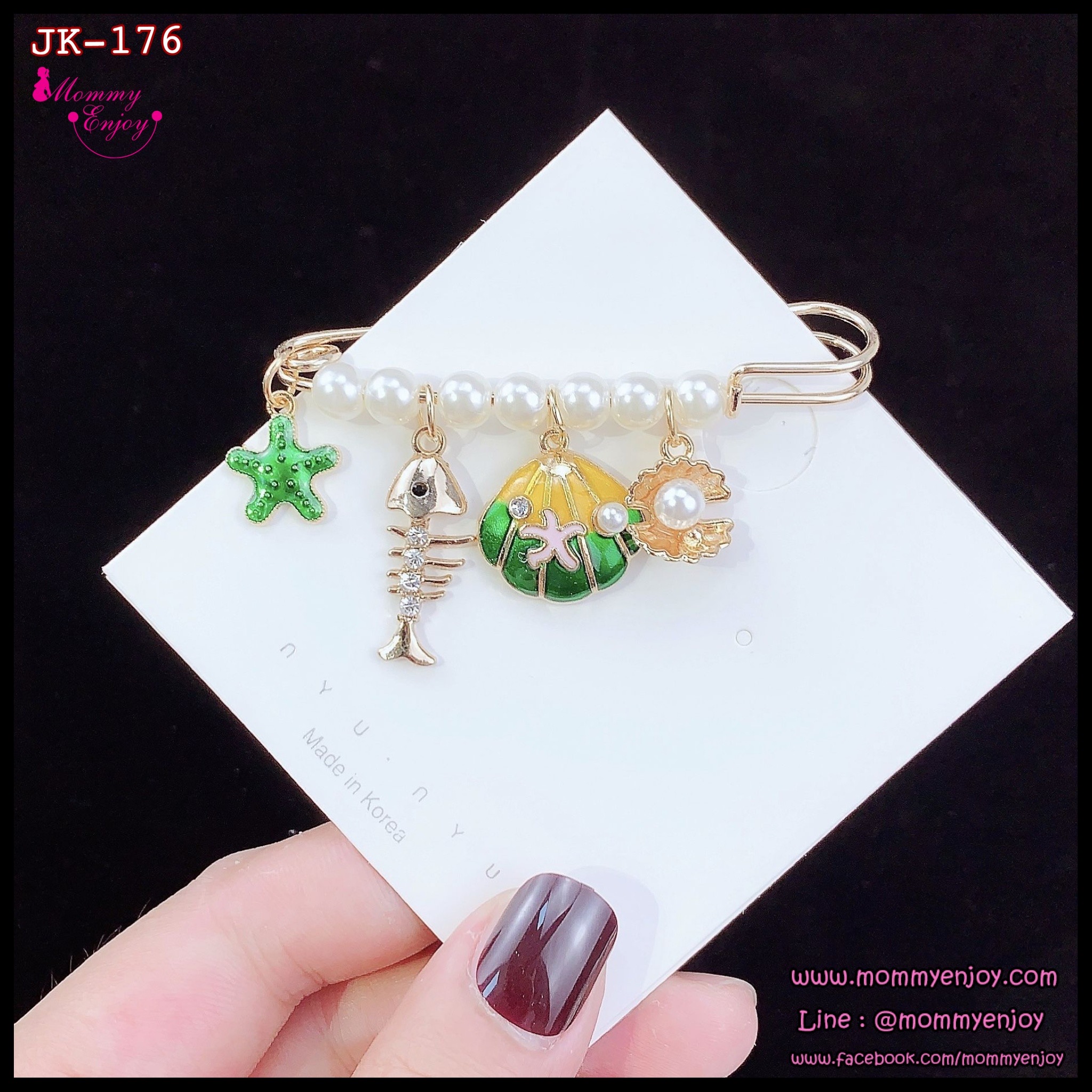 เข็มกลัดคุณแม่ เข็มกลัดคนท้อง ให้คุณแม่ติดกันได้สารพัด ชุดมุกเกาหลี