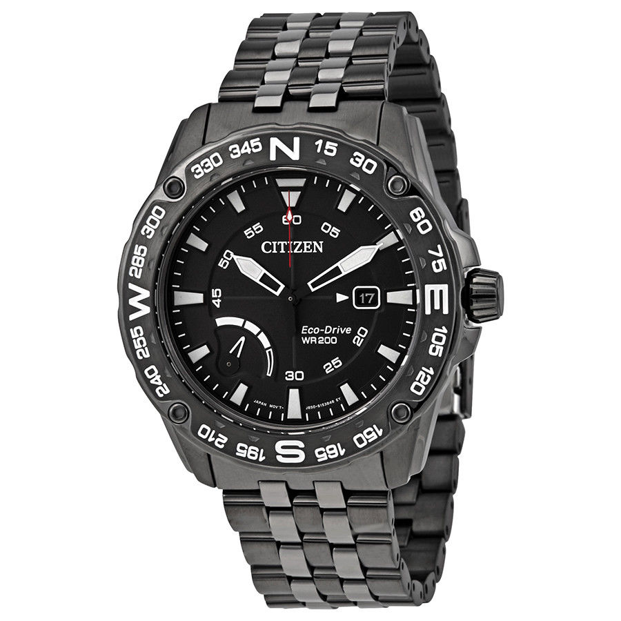 Citizen AW7047-54H นาฬิกาผู้ชาย Eco-Drive PRT Dark Men's Watch