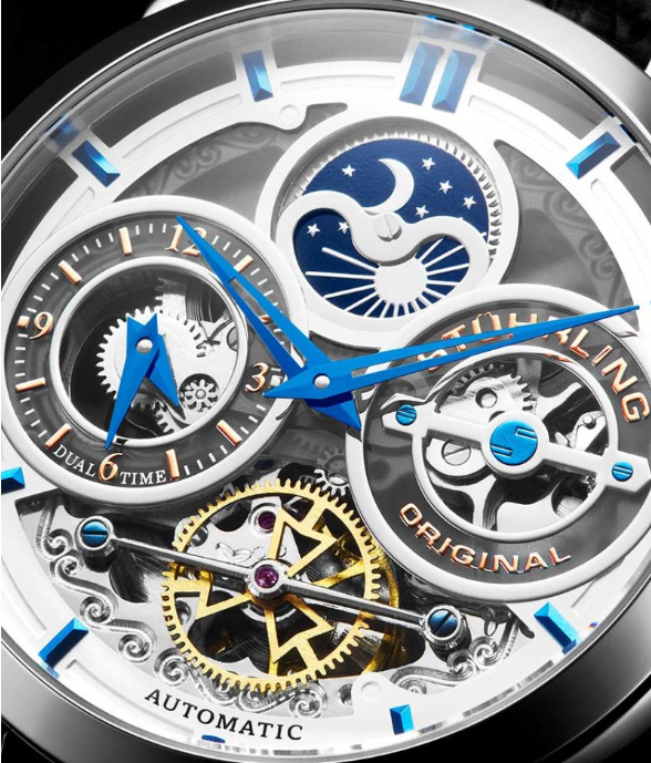Stuhrling Original 371B.01 นาฬิกาผู้ชาย Luciano Automatic Skeleton Men's Watch
