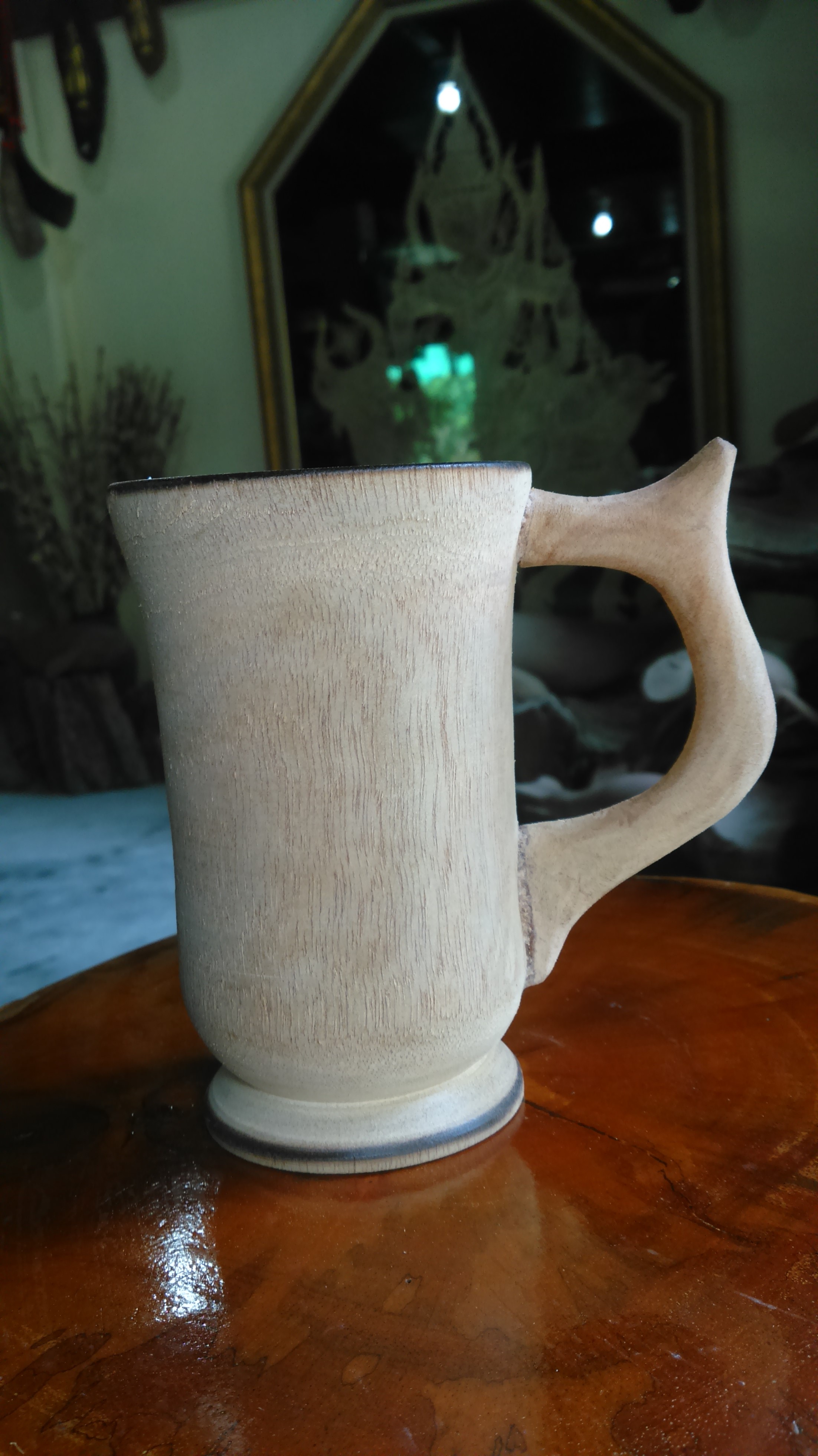 แก้วน้ำมีหูจับ ไม้เทพทาโร