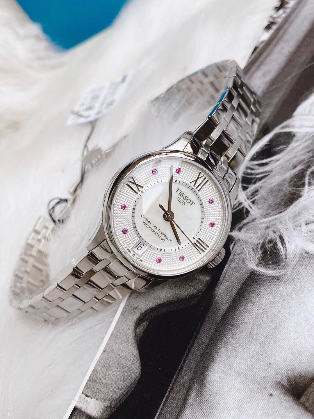 Tissot T099.207.11.113.00 นาฬิกาผู้หญิง Tissot รุ่น T0992071111300, T-Classic Chemin Des Tourelles Powermatic 80 Women's Watch