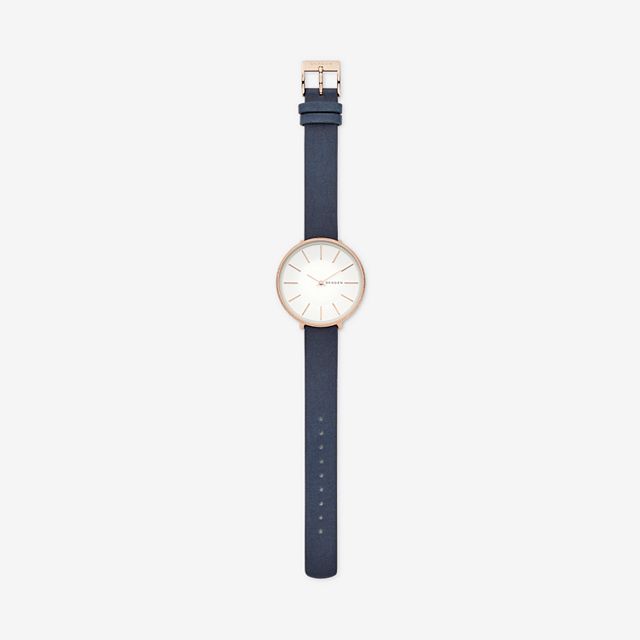 Skagen SKW2723 นาฬิกาผู้หญิง Skagen รุ่น SKW2723, Karolina Blue Leather Quartz Women's Watch