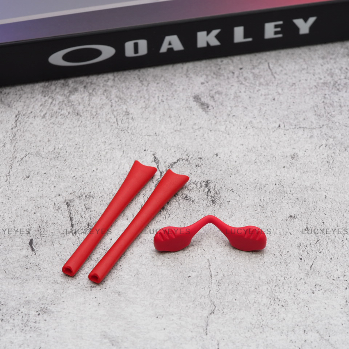 ชุดยางขาแว่น + แป้นจมูก OAKLEY OO9051, RADAR PATH สีแดง