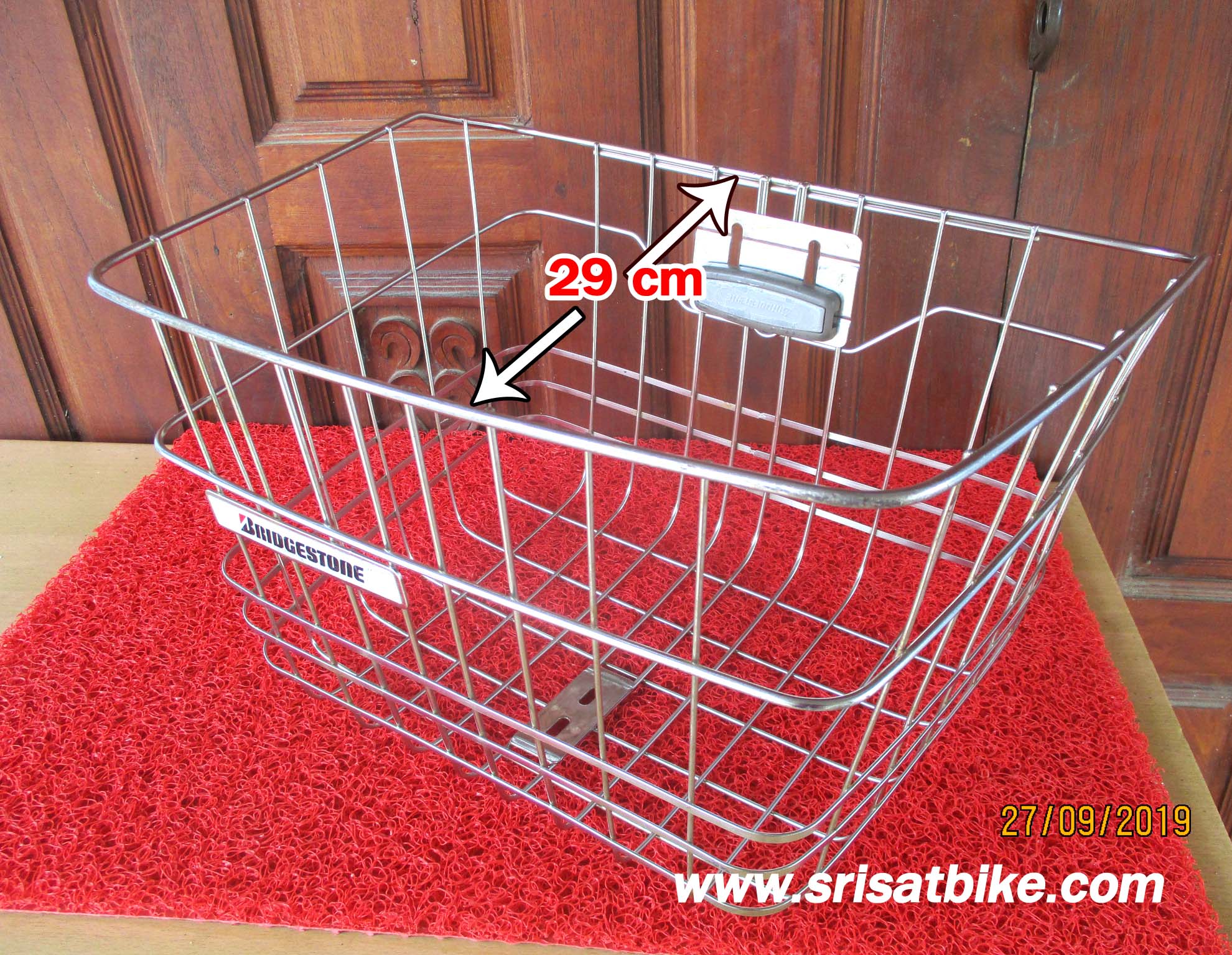 ตะกร้าจักรยาน สแตนเลส Bridgestone -ส่งฟรี EMS-