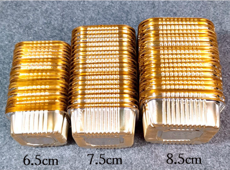 ถาดรองขนม ขนมไหว้พระจันทร์ ขนมเปี๊ยะ ถาดพลาสติก ขนาด 6.5, 7.5 และ 8.5 ซม.แพ็คละ 95-100 ใบ