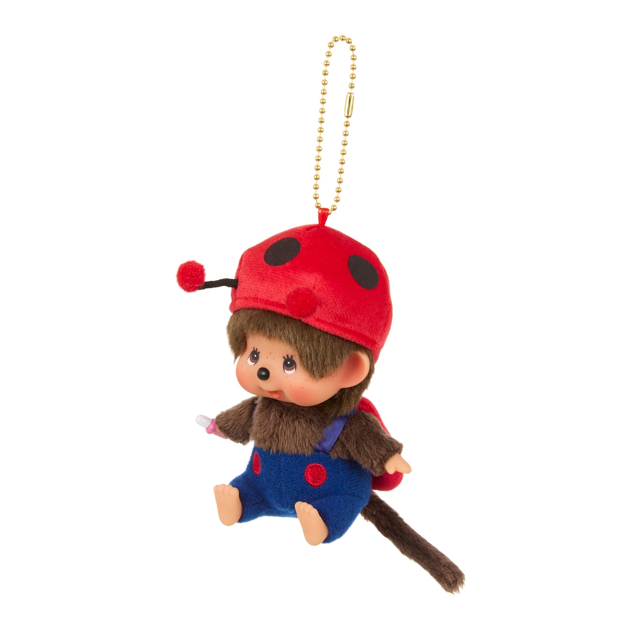 [PRE-ORDER] พวงกุญแจ ตุ๊กตา ม่อนชิชิ เต่าทอง Monchhichi Ladybug Keychain Size SS นำเข้าจากญี่ปุ่น 【モンチッチ】顔でか SS キーチェーン（てんとう虫）245949