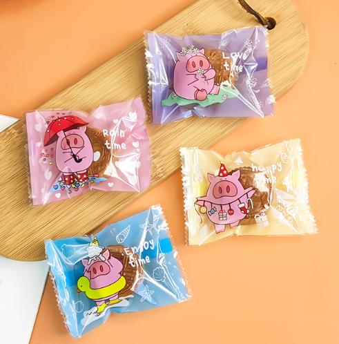 ถุงซีล ใส่ขนม คุกกี้ ลูกอม ขนาด 7x9.5-10 ซม. จำนวน 97-100 ใบ/แพ็ค ชุดที่ 6/6