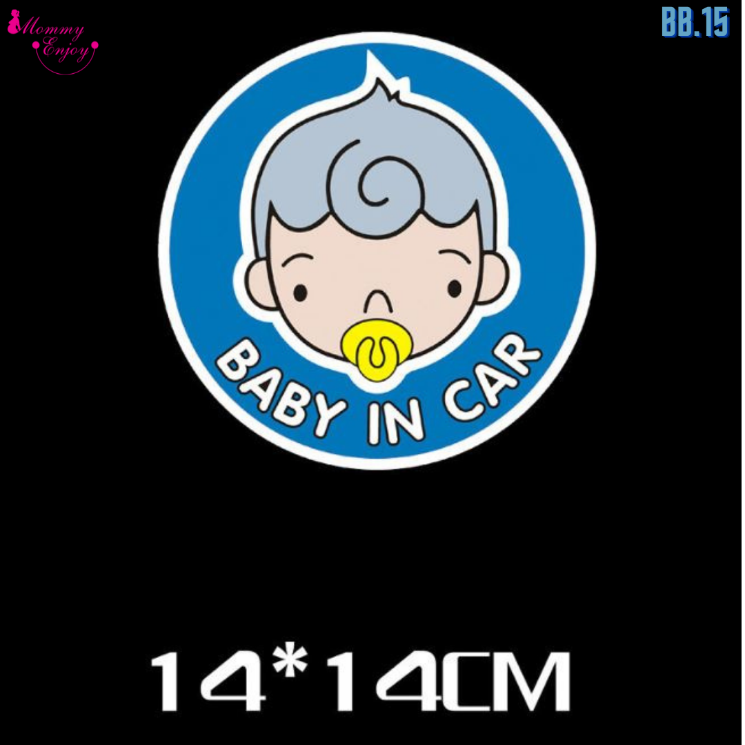 สติ๊กเกอร์ baby in car สติ๊กเกอร์อย่างดี สะท้องแสง เห็นชัดทั้งกลางวันและกลางคืน