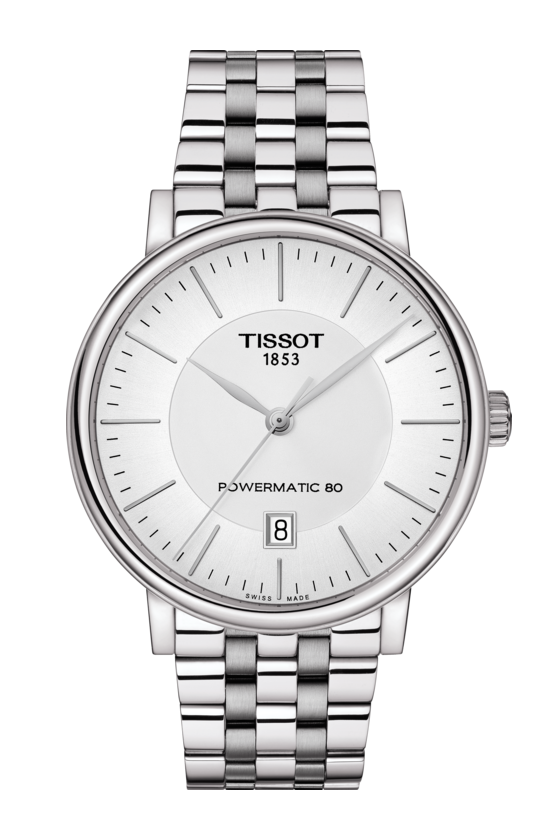 Tissot T122.407.11.031.00 นาฬิกาผู้ชาย T1224071103100, Carson Premium Powermatic 80 Automatic Men's Watch