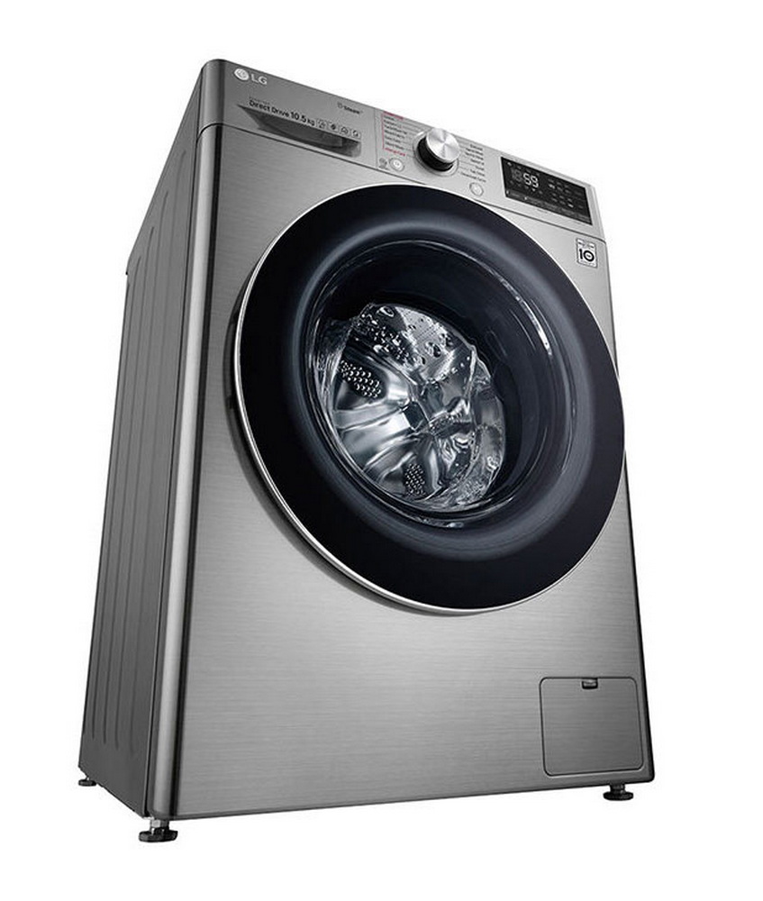 เครื่องซักผ้าฝาหน้า LG 10.5 กก. สีเงิน 1400RPM inverter รุ่น FV1450S3V