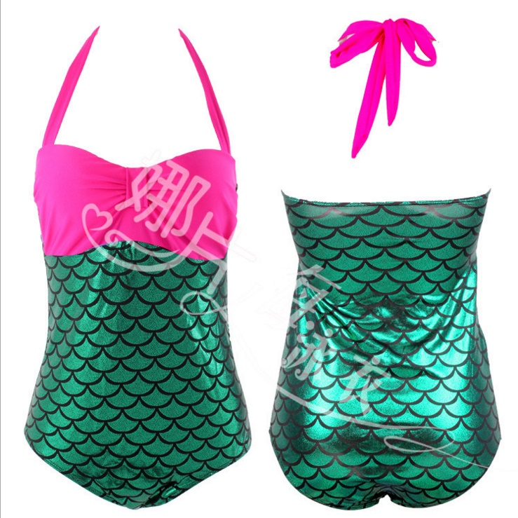 One Piece พร้อมส่ง : ชุดแฟชั่นว่ายน้ำวันพีชสีชมพูแต่งลายสีเขียวเกล็ดปลาสีสันสดใส สายคล้องคอผูกโบว์แบบเก๋ sexy มากๆจ้า:รอบอก38-46นิ้ว เอว36-46นิ้ว สะโพก40-50นิ้วจ้า