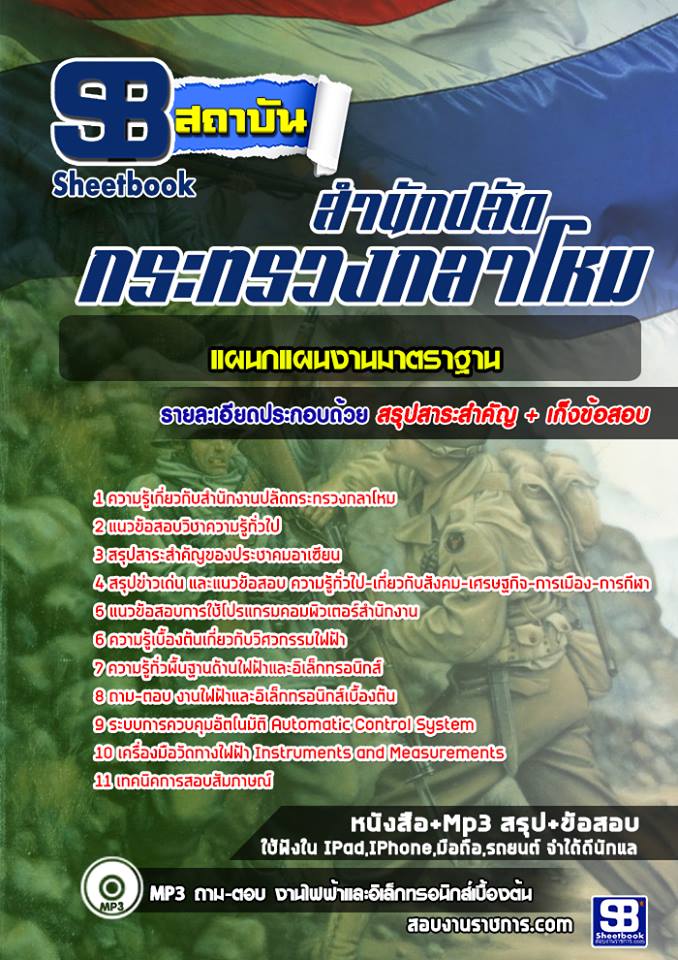 สรุปแนวข้อสอบแผนกแผนงานมาตราฐาน ปลัดกระทรวงกลาโหม 2568