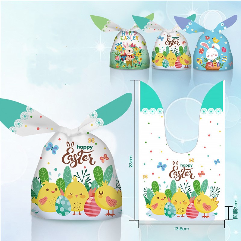 ถุงผูกหูกระต่าย ขนาด 13.5x22 ซม. แพ็คละ 47-50 ใบ (ชุดที่ 4/4)