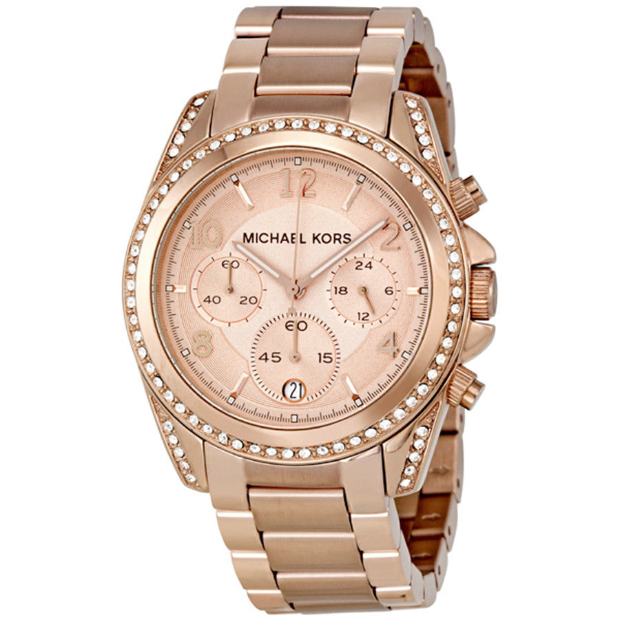 Michael Kors MK5263 นาฬิกาผู้หญิง Michael Kors รุ่น MK5263, Rose Gold Blair Chronograph Quartz Women's Watch