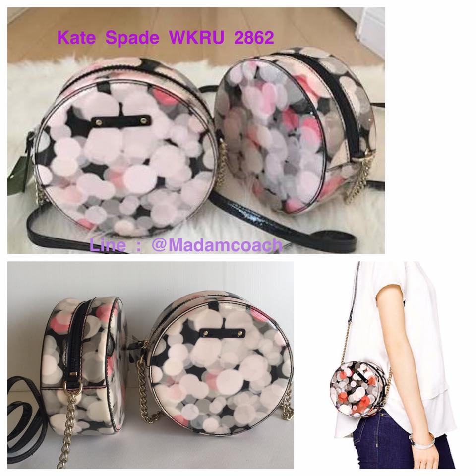 กระเป๋าสะพาย KATE SPADE WKRU2862 Micha Cherry Terrace Round Crossbody Shoulder Bag ของแท้