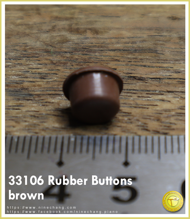 33106 Rubber Buttons brown