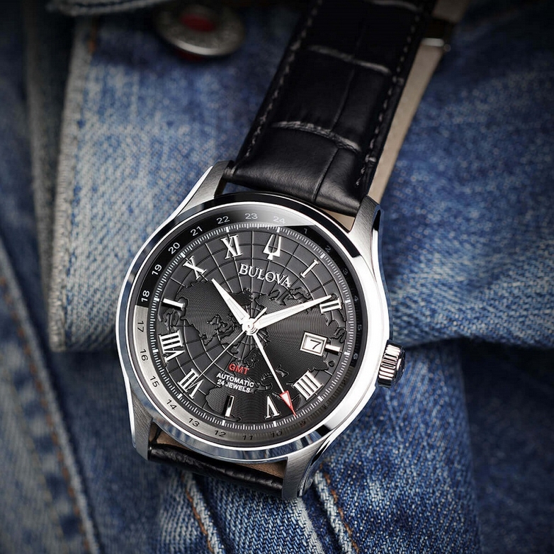 Bulova 96b387 นาฬิาผู้ชาย Wilton GMT Automatic Men's Watch