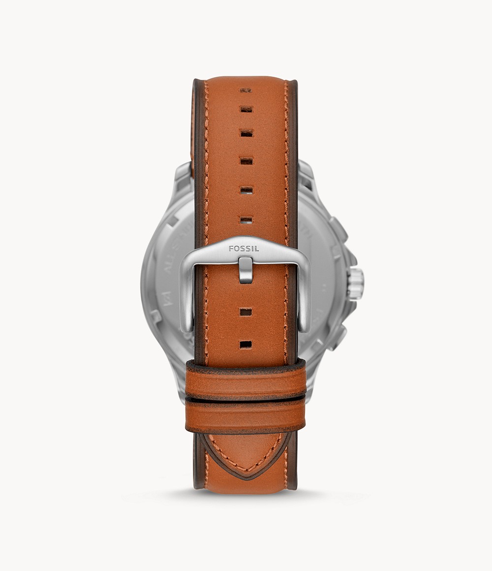 Fossil FS5640 นาฬิกาผู้ชาย Monty Chronograph Leather Quartz Men's Watch