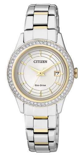 Citizen FE1124-82A นาฬิกาผู้หญิง Eco-Drive Swarovski Crystal Women's Watch
