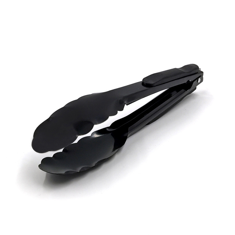 ที่คีบอาหารสีดำ ที่คีบบาร์บีคิว ที่คีบ ที่คีบอาหาร