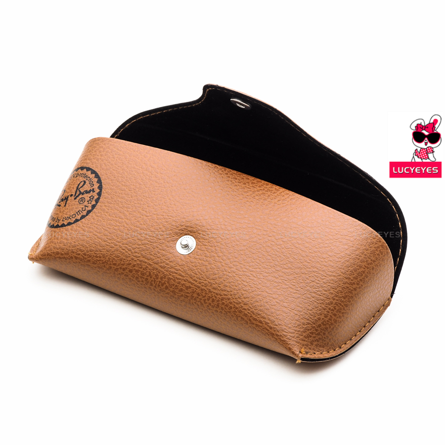 A005 กล่องแว่น RAYBAN แท้ 100% แบบนูนสีน้ำตาล