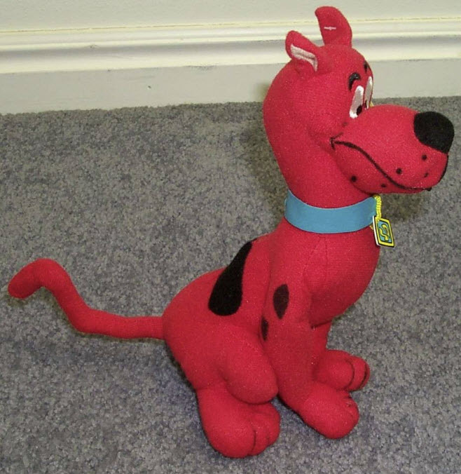 สกูบิดู (Scooby Doo) สีแดง ขนาด 11-12 นิ้ว (ของใหม่)