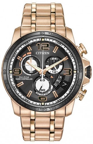 Citizen BY0108-50E นาฬิกาข้อมือผู้ชาย Eco-Drive Global Radio Controlled Chrono Men's Watch