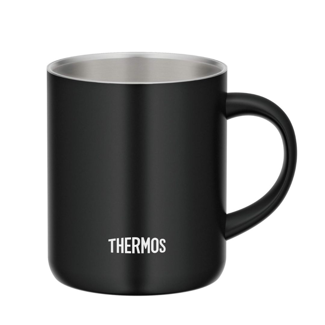 [PRE-ORDER] แก้วเก็บอุณหภูมิ Thermos 350 ml สีดำ เก็บร้อน เก็บเย็น Size 8 x 10 cm นำเข้าจากญี่ปุ่น サーモス 真空断熱マグカップ 0.35L ブラック JDG-350C BK