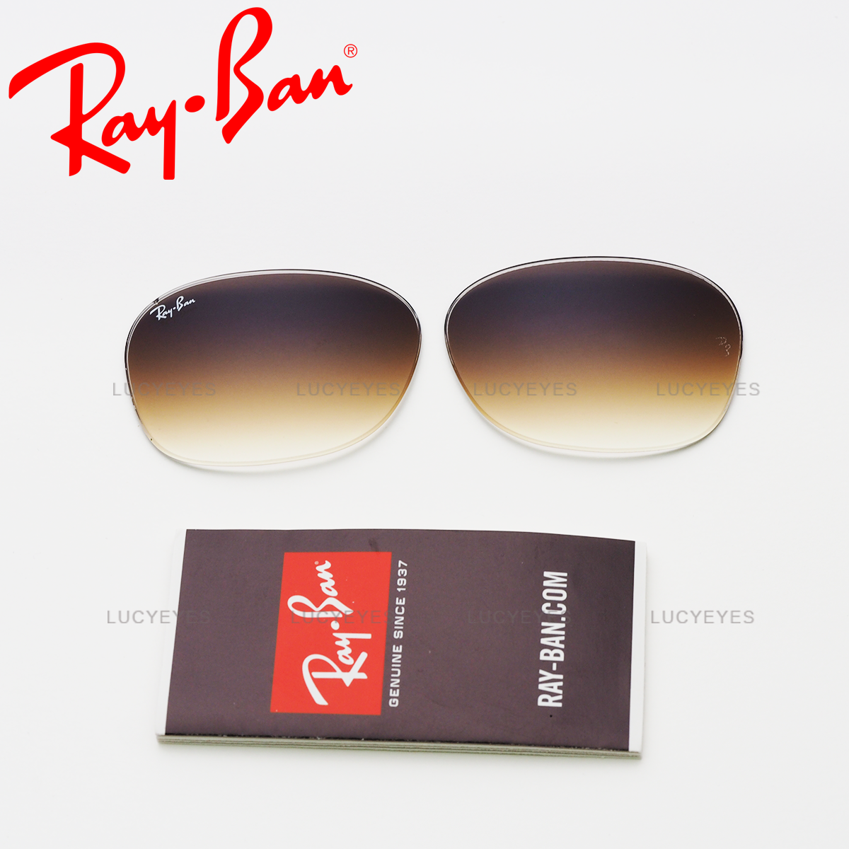 เลนส์ RAYBAN แท้ 100% RB2132F 710/51, NEW WAYFARER เลนส์สีน้ำตาลไล่สี