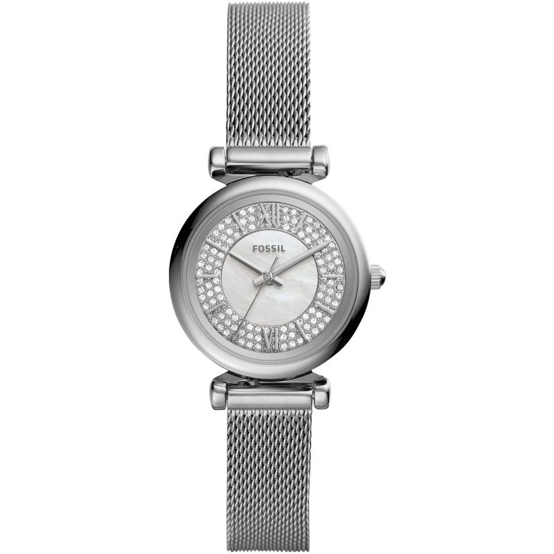 Fossil ES4837 นาฬิกาผู้หญิง Carlie Mini Three-Hand Stainless Steel Women's Watch