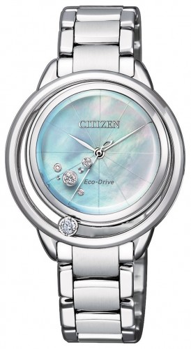 Citizen EW5520-84D นาฬิกาผู้หญิง Eco-Drive Sapphire Diamond 5 Pcs. Women's Watch