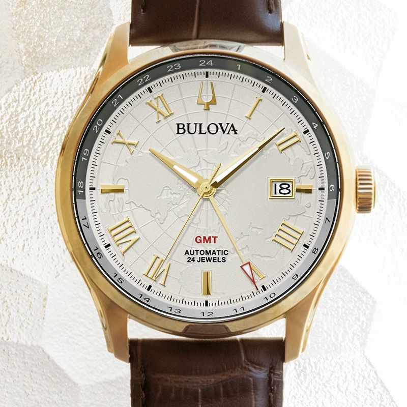 Bulova 97B210 นาฬิาผู้ชาย Wilton GMT Automatic Men's Watch