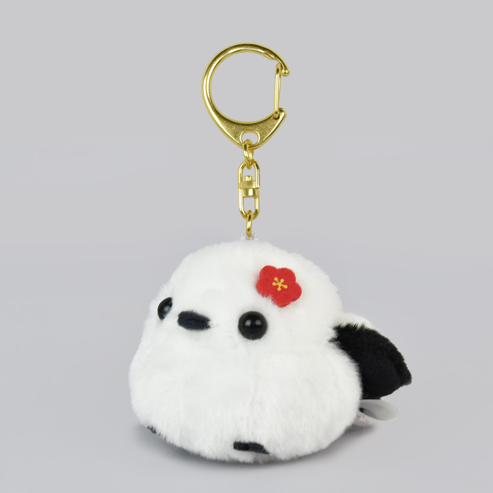 [PRE-ORDER] พวงกุญแจ ตุ๊กตา ชิมะจัง ดอกไม้ นกชิมะเอะนากะ นกฮอกไกโด Size 6 x 6 cm นำเข้าจากญี่ปุ่น Fuku-Fuku Shimaenaga Shima-chan Keychain 703911