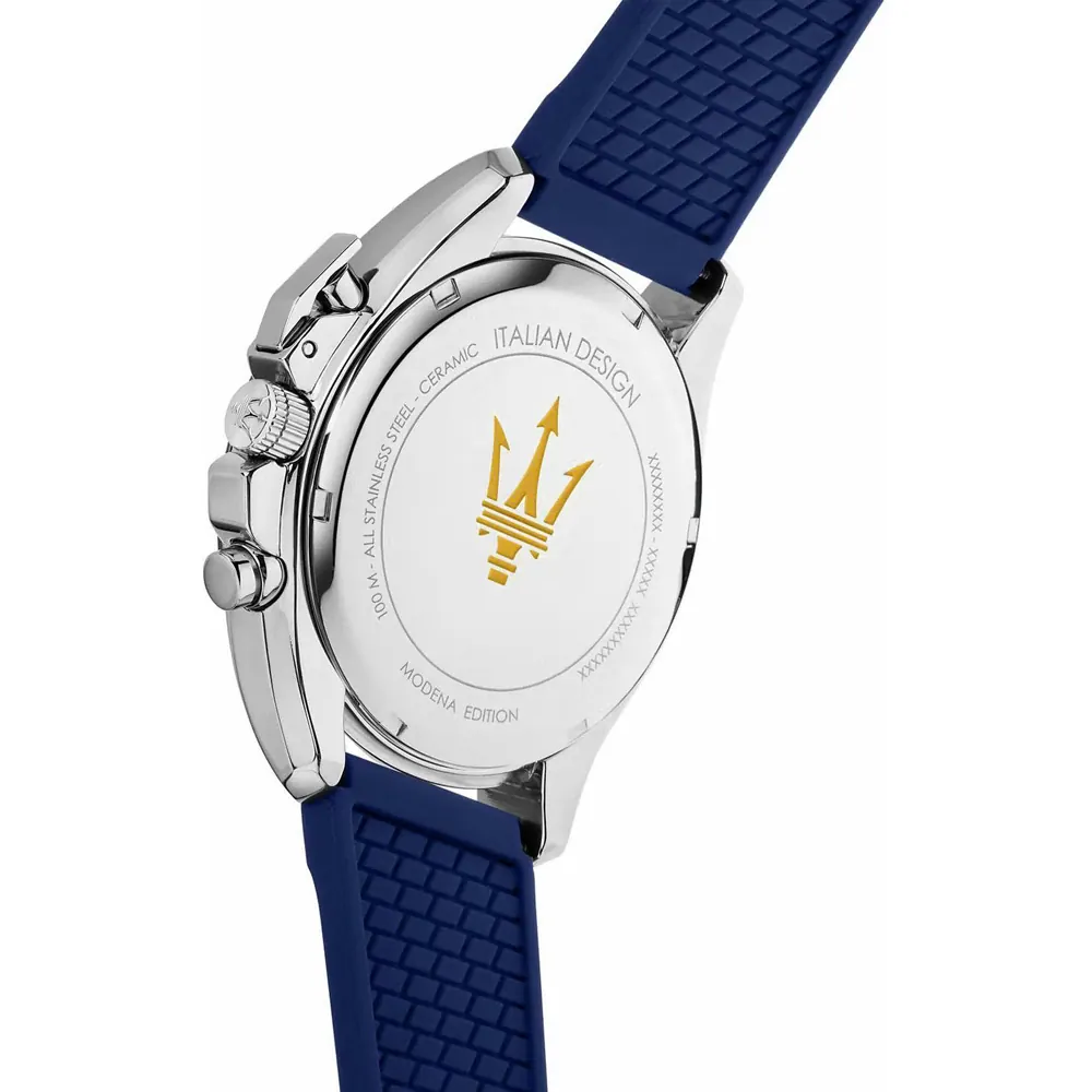 Maserati R8871612039 นาฬิกาผู้ชาย Traguardo Modena Edition Quartz Men's Watch + สายยาง