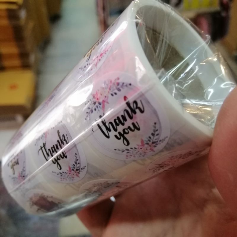 สติ๊กเกอร์ ขอบคุณ thank you sticker 300 ดวง