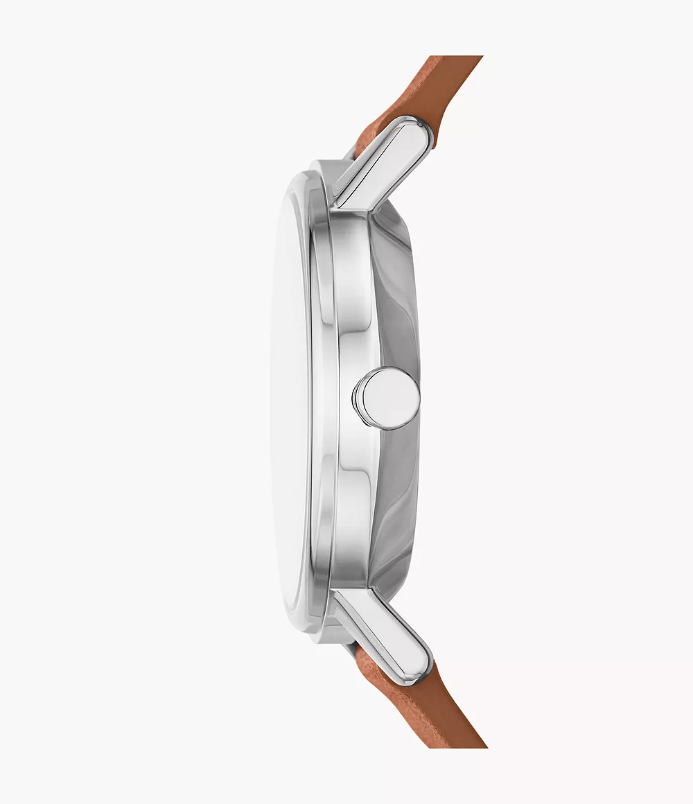 Skagen SKW3103 นาฬิกาผู้หญิง Kuppel Lille Two-Hand Sub-Second Brown Leather Watch