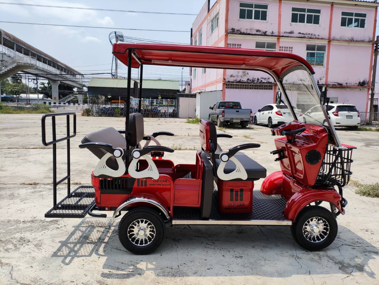 รถไฟฟ้า 4 ล้อ 6 ที่นั่ง (คนไซส์ใหญ่) รุ่น M-01ฺB BIG PLUS ยี่ห้อ CLP CAR ขับแฮนด์บิด