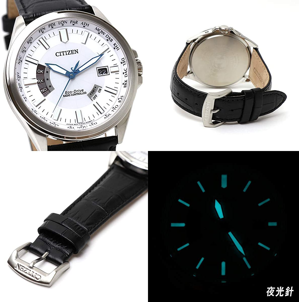Citizen CB0180-11A นาฬิกาผู้ชาย Eco-Drive Radio Controlled Perpetual World Time Men's Watch