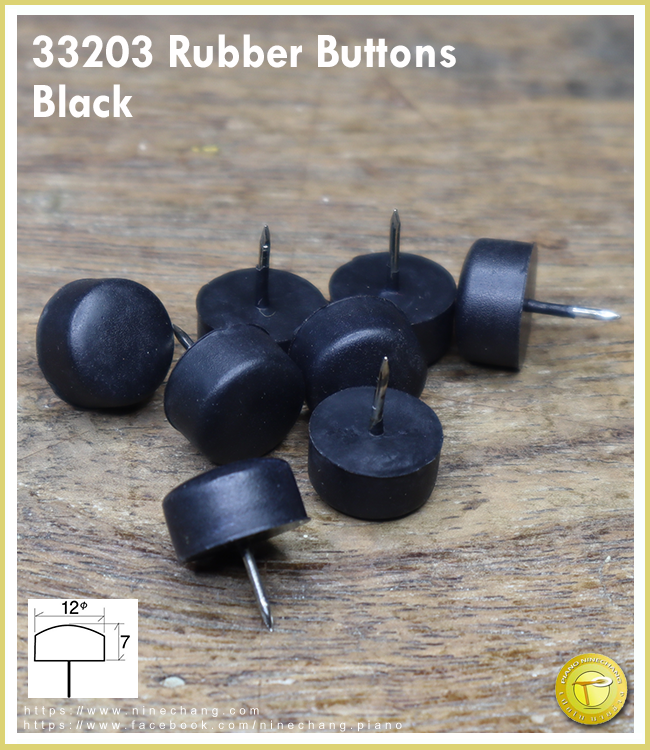 33203 Rubber Buttons black