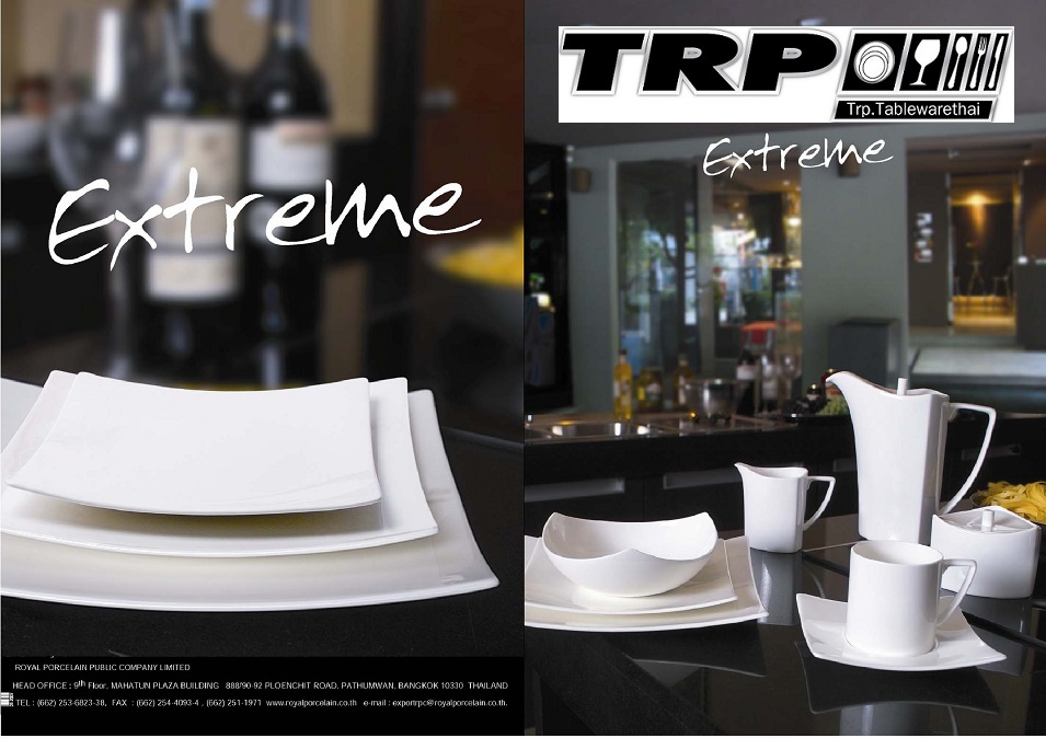 จานสี่เหลี่ยม,จานสเต็ก,จานโชเพลท,Steak / Show Plate,N3403 Extreme ขนาด 31.3 ซม.เซรามิคโบนไชน่า Ceramics Bone China Trp.Tablewarethai