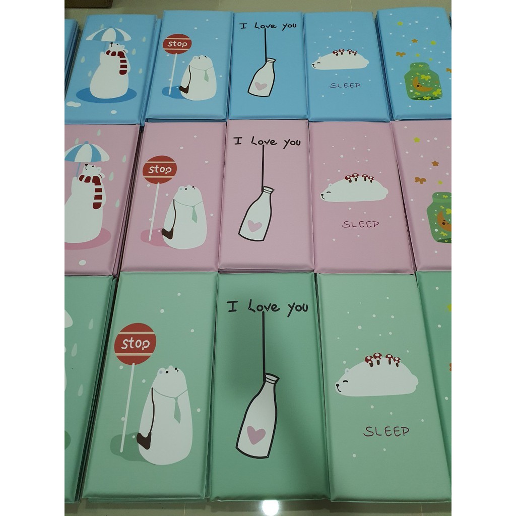 บุผนัง ผนังกันกระแทก ลายการ์ตูนมีกาวในตัว สีฟ้า ขนาด 30x60 ซม.