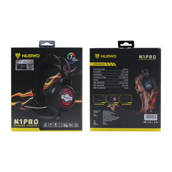 หูฟังเกมมิ่ง Nubwo N1 PRO Gaming Headphone หูฟังคอมแบบ Stereo