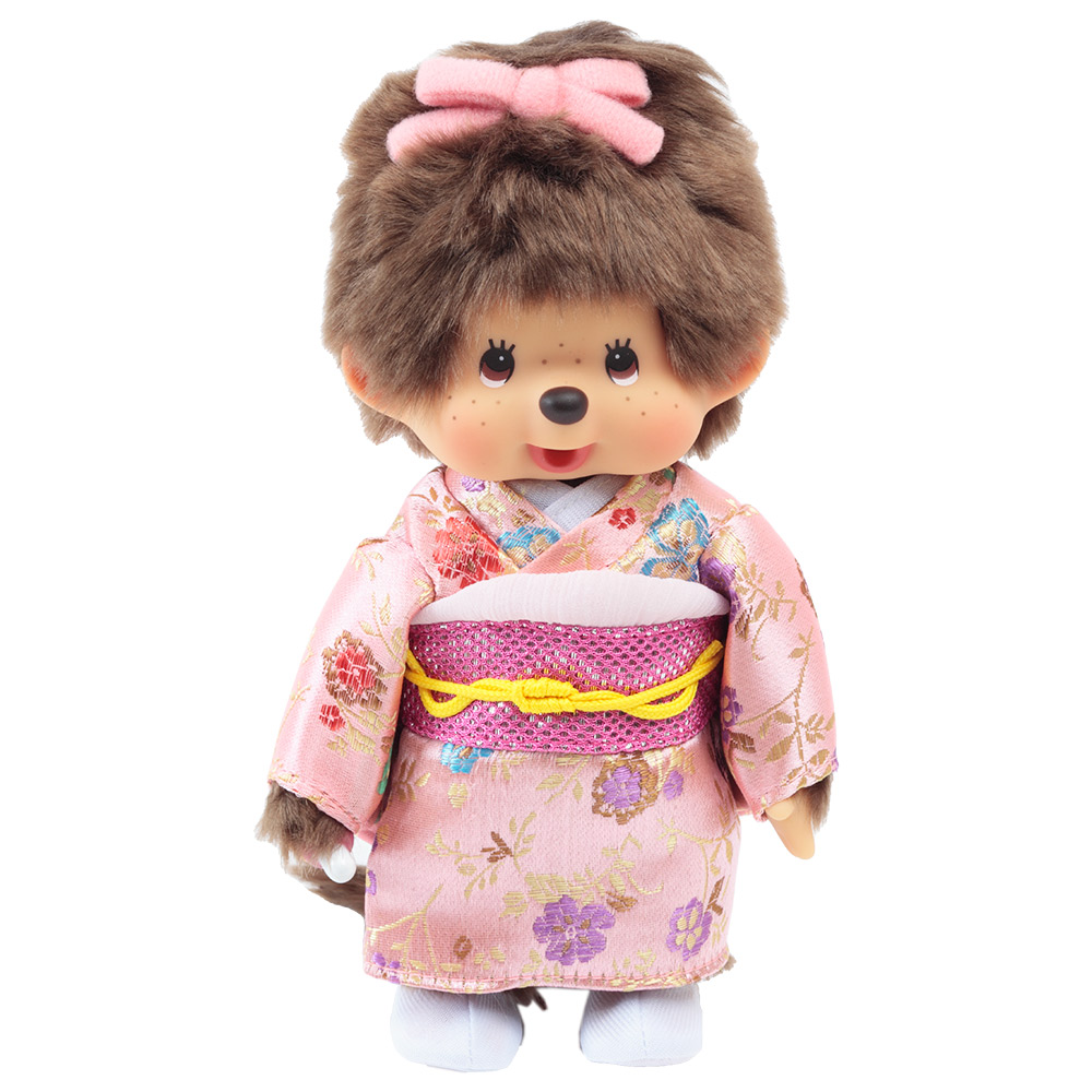[PRE-ORDER] ตุ๊กตา ม่อนชิชิ กิโมโน สีชมพู Size S ม่อนชิชิจัง Monchhichi 14 x 8 x 21 cm นำเข้าจากญี่ปุ่น オリジナル お着物モンチッチ 女の子（ピンク） IPM-17-Z
